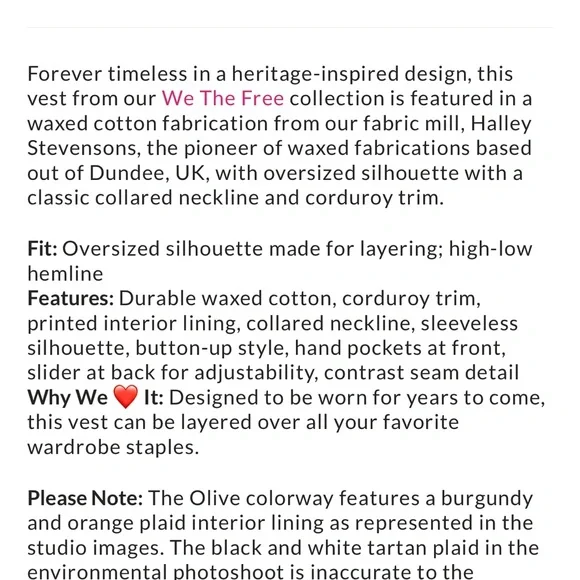 Free People We The Free Waxed Vest - Picture 6 of 6